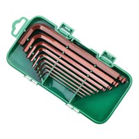 Magideal - Juego De 9 Llaves Hexagonales Métricas De Acero S2, Destornillador Portátil Tipo L De 1,5 Mm A 10 Mm Para Reparación De Automóviles, Resistente Y Mult