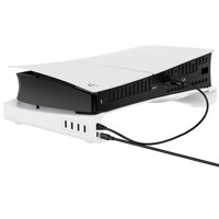 Soporte Horizontal Aaronmei Ps5 Slim Blanco Con Hub Usb 4 Puertos