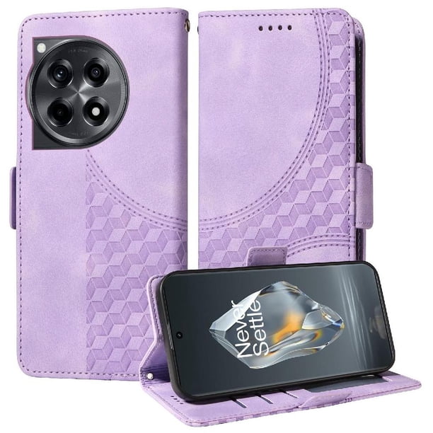 Carcasa FOXDOCK OnePlus 12R de cuero PU, diseño acolchado clásico, protección contra caídas y rayones
