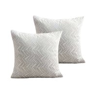 Genérico - Pack De 2 Fundas De Cojines Diseño Maillard 45Cm X 45 Cm Blanco