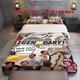 thumbnail image 1 of 3pcs Romantic History Themed Quilt Set with "It'S Gonna Be Legendary!" Design Polyester All Season Comforter & Pillowcases, 1 of 5
