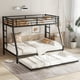 thumbnail image 2 of Twin over Full Metal Bunk Bed with Twin Size Trundle, Black, 2 of 3