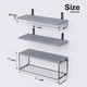 thumbnail image 2 of Repisas Flotantes de Madera Modernas X3 con Reja 100% Pino Gris, 2 of 3