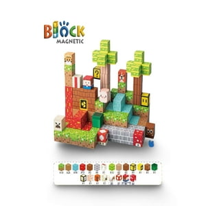Minecraft - Cubo Bloques Magnético 117 Piezas Diseño Mine-Cratf