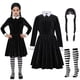 thumbnail image 1 of Disfraz Spooktacular Creations para colegiala, vestido negro para niñas, 1 of 8
