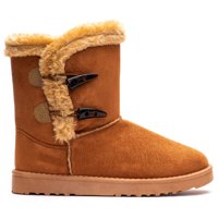 Bota Mujer Camel Felpu Chancleta