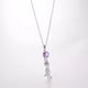 thumbnail image 3 of Collar gato cristal tornasol plata 925, 3 of 3