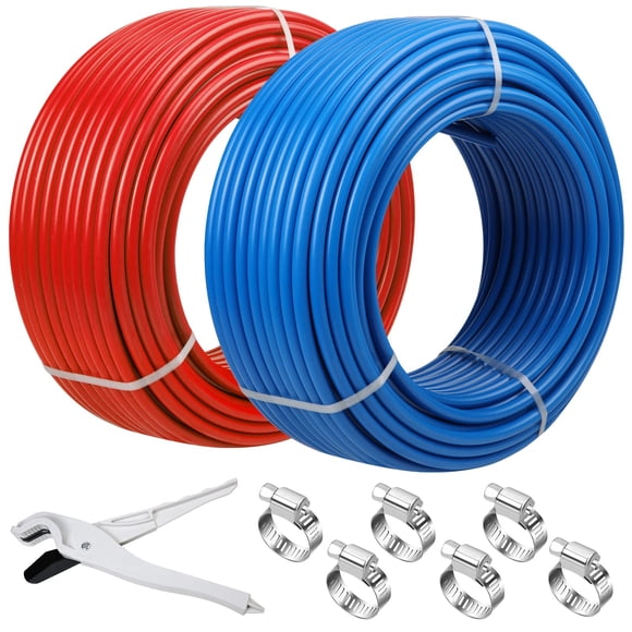 Tubo PEX Likeem de 1/2 pulgada, 91 m, 2 rollos, barrera PEX-B sin oxígeno