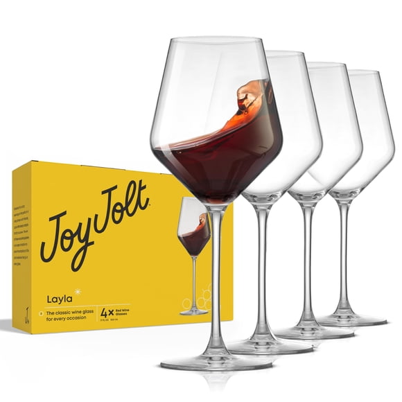 Set de 4 Copas de Vino Tinto JoyJolt Layla de 500 ml