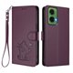 thumbnail image 1 of Motorola MOTO G35 5G Funda Billetera con Estampado de Gato, Morado Oscuro, 1 of 6