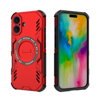 Funda Foxdock Para Iphone 16 , Magnética, Resistente A Golpes, Con Soporte, Unisex, Carga Inalámbrica