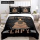 thumbnail image 1 of x1165 Bed SheetsFunny Capybara Anime Duvet Cover Kawaii Animals Bedding Set Bed Set Quilt Cover Twin Size Boys Adult 3-Piece Bedding Set (1 Duvet Cover + 2 Pillow Shams) nj1165, 1 of 5