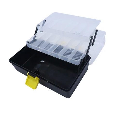 Silver Wave - Pesca Caja Para Señuelos 30X18X14Cms 2 Bandejas 610Grs