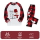 thumbnail image 3 of Pijamas navideños para la familia, conjuntos de pijamas a juego, top con estampado navideño y pantalones a cuadros, conjunto de pijama, ropa de dormir de manga larga, 3 of 5