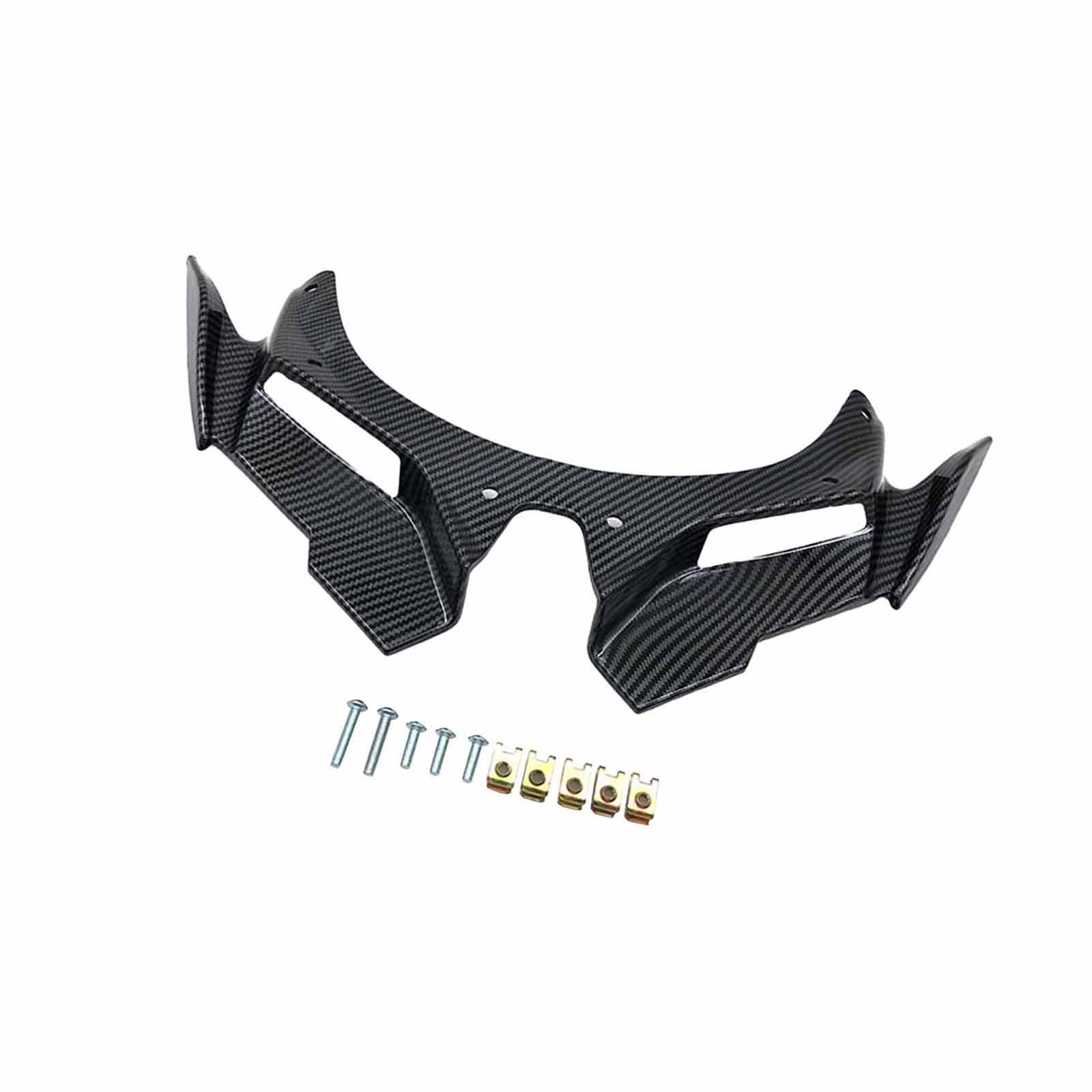 Magideal - Carenado Delantero Cubierta De Alerones Aerodinámicos Aletas Delanteras Aerodinámicas Panel Decorativo De Alerones Aerodinámicos Fácil Instalación Tiras Negras