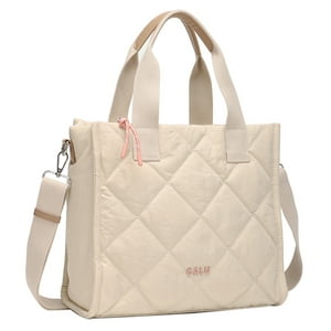 Calu Bags - Cartera Tote Helena Acolchada Beige Calu