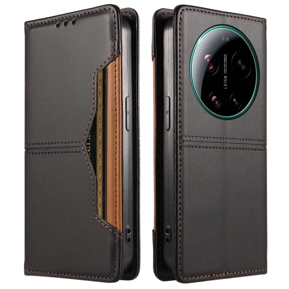 Funda Billetera para [Xiaomi 17 Ultra] Tarjetero Magnético Soporte Negro