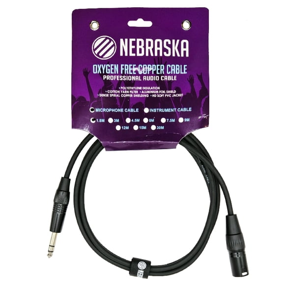 Cable Plug Stereo a XLR Macho de 1.8 mt Nebraska XMJ-S1.8