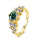 thumbnail image 1 of Anillos de Compromiso de Moissanita para Mujer Color D Claridad VVS1 Anillo de Diamante de Oro de 1 Quilate Plata Esterlina 925 Anillos de Promesa para Mujer Talla 5-9, 1 of 8