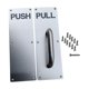 thumbnail image 1 of Tiradores De Puerta De Acero Inoxidable, Tiradores Resistentes Para Hoteles, Hogares Públicos, PUSH PULL Plateado, 1 of 5