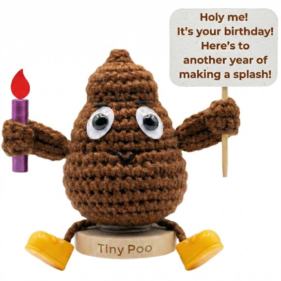 Figura de Acción Tiny Poo de Crochet - Regalo Divertido de Popó