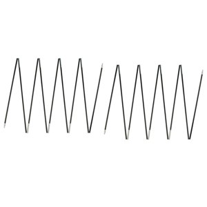 Ioensy - Postes De Tienda De Fibra De Vidrio, Postes De Tienda Premontados Negros De Repuesto Para Acampar, 3,9 M, 3 A 4 Personas