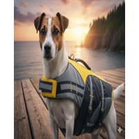 Mylhogar - Chaleco Flotador Para Mascotas Con Asa De Rescate Talla Xl