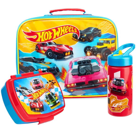 Bolsa térmica para almuerzo Get Trend Hot Wheels set de 3 piezas 400 ml