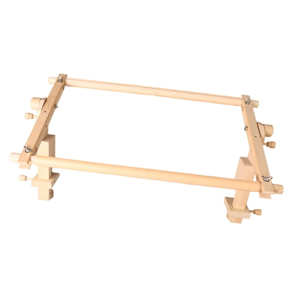Soporte de Madera para Punto de Cruz con Abrazadera Giratoria, Soporte Multifuncional para Manualidades, Soporte para Bordado Ajustable, Acolchado, Br