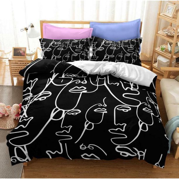 Pride Day Rainbow Colorful Stripes Quilt Duvet Cover Set Doona Cover Bedding3-Piece Bedding Set