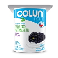 Yoghurt Batido Light Sabor Mora Pote 120 G Colun