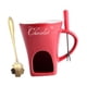 thumbnail image 3 of Taza Para Fondue De Chocolate Fundidor De Chocolate Hogar Aniversario Helado Hot Pot Taza Roja, 3 of 5