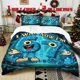 thumbnail image 1 of 3pcs 67 Fantasy Illustration Printed Bedding Set Soft Duvet Cover with 2 Pillowcases All Season Comfort, 1 of 5