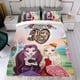 thumbnail image 4 of Ever After High Conjunto de sábanas temático, trío de piezas, cómodo y amigable con la piel, diseño único, regalo de decoración para el hogar para familiares, amigos y fans,173cm *218cm, 4 of 6