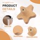 thumbnail image 3 of Uxcell 6 Pcs Perillas de Madera con Forma de Estrellas para Muebles de Guardería, Armario, Puerta de Armario, 3 of 7