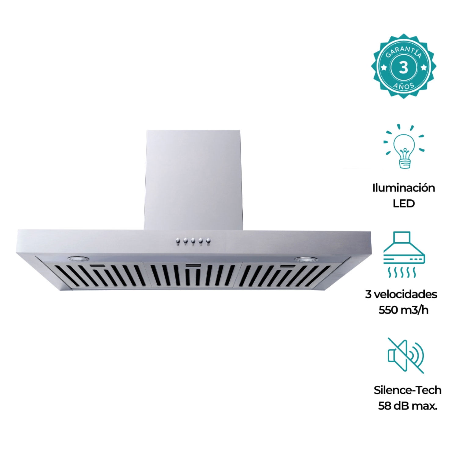 Groner - Campana Decorativa Inox 90cm