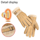 thumbnail image 4 of Guantes y mitones de piel de oveja resistente para hombre, 4 of 5