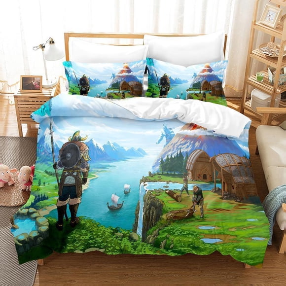 Tribes of Midgard Bedding Set Single Twin Full Size Bed Set Adult Kid Bedroom Duvet cover Sets Game Bed Sheet Set Bed Sheets