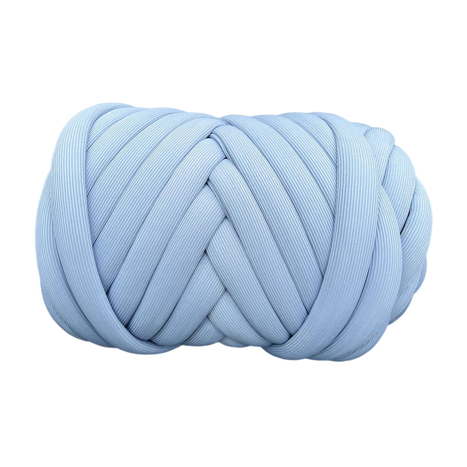 Bothyi - Chunky Yarn 62.3Ft Hilo Tubular Lavable Jumbo Para Macramé Throw Pillow Sky Blue