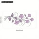 thumbnail image 3 of 1pc, Purple Flower Wall Sticker Home Wall Beautification Decorative Sticker Peel And Stick Wall Art Decor Removable PVC Garden Decal For Kids Room, 3 of 4