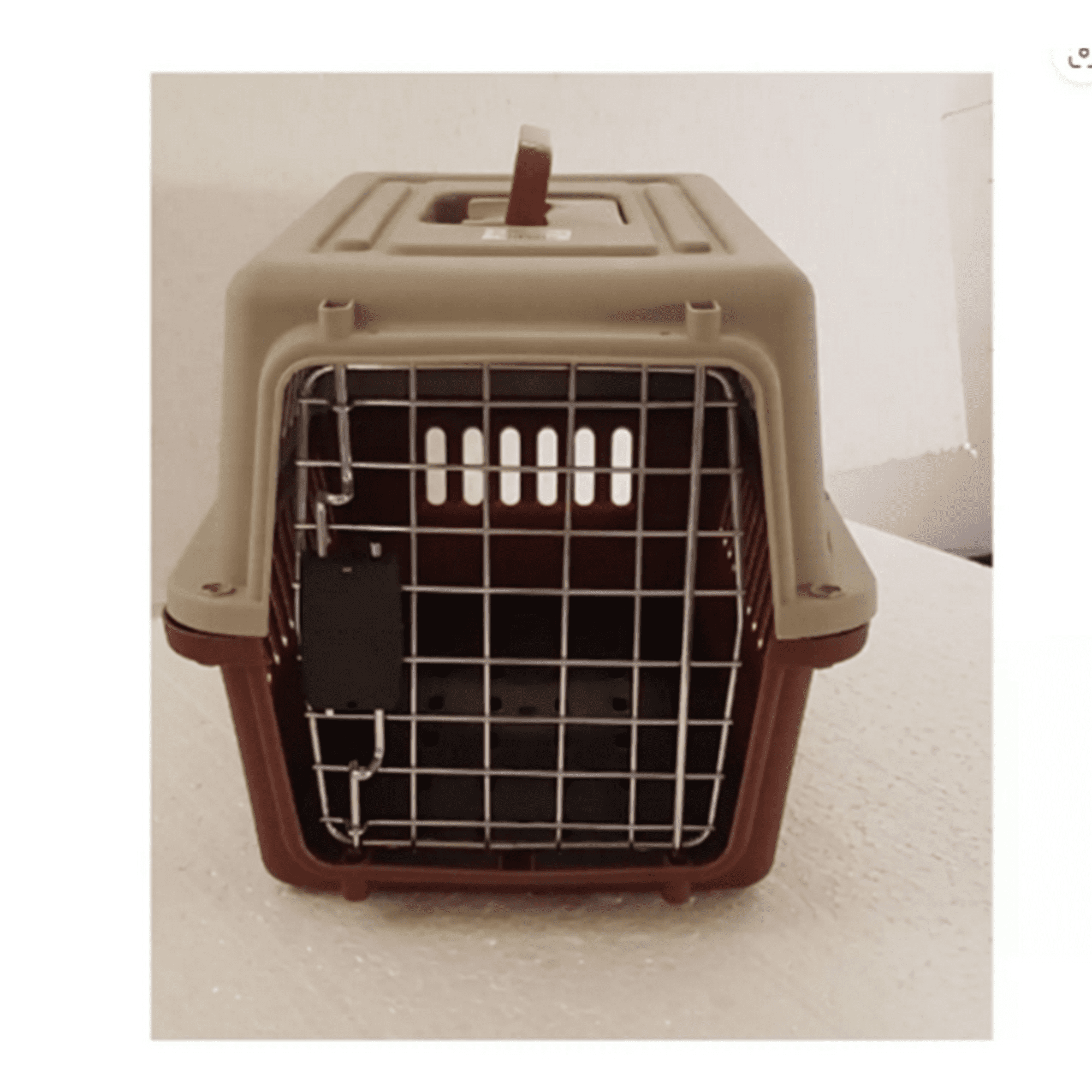 Genérico - Jaula Transportadora Kennel Perro 58x37x35cm Marron