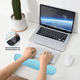 thumbnail image 5 of Protector de muñeca para teclado de espuma viscoelástica ultrafina Almohadilla de muñeca ergonómica de gel suave adecuada para computadora, portátil, oficina, juegos, mecanografía, 5 of 5