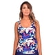 thumbnail image 1 of Polera De Tankini Con Escote En La Espalda Estampado Azul S, 1 of 3
