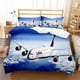 thumbnail image 1 of Airliner Airplane Sky Print Quilt Duvet Cover Set Home Textiles Double3-Piece Bedding Set, 1 of 5