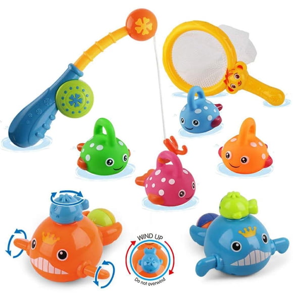 Juguete de baño Dwi Dowellin, juegos de pesca, ballenas nadadoras para niños