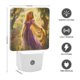 thumbnail image 2 of Enredados: Cabello Largo Luz nocturna LED con sensor de anochecer a amanecer para dormitorio, baño, pasillo, escaleras - Lámpara LED nocturna de enchufe, 0.5W - 1 pieza, 2 of 6