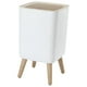 thumbnail image 3 of Cubo De Basura De Pie Alto Con Tapa De Prensa Cubo De Basura Moderno Para Dormitorio Baño Cuadrado, 3 of 5