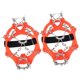 thumbnail image 2 of 1 Par De Zapatos De 13 Dientes Cubiertas De Botas Crampones Hielo Nieve Antideslizante Pinza Naranja M, 2 of 5