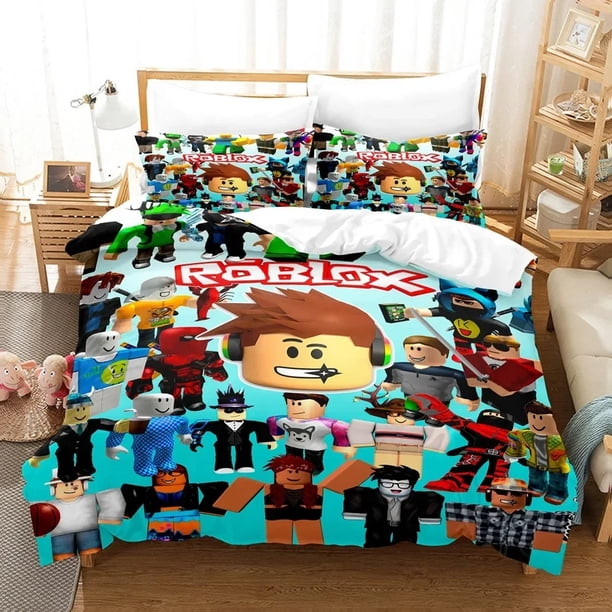 Hot Sale B-Roblox Game Bedding Set,Girls Adult Single Twin Queen Size,Duvet Cover Pillowcase Bedding Bed Sheets