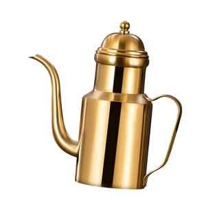 Bothyi - Botella Dispensadora De Aceite De Acero Inoxidable, Vinagrera Para El Hogar, Cocina, Restaurante, Color Dorado